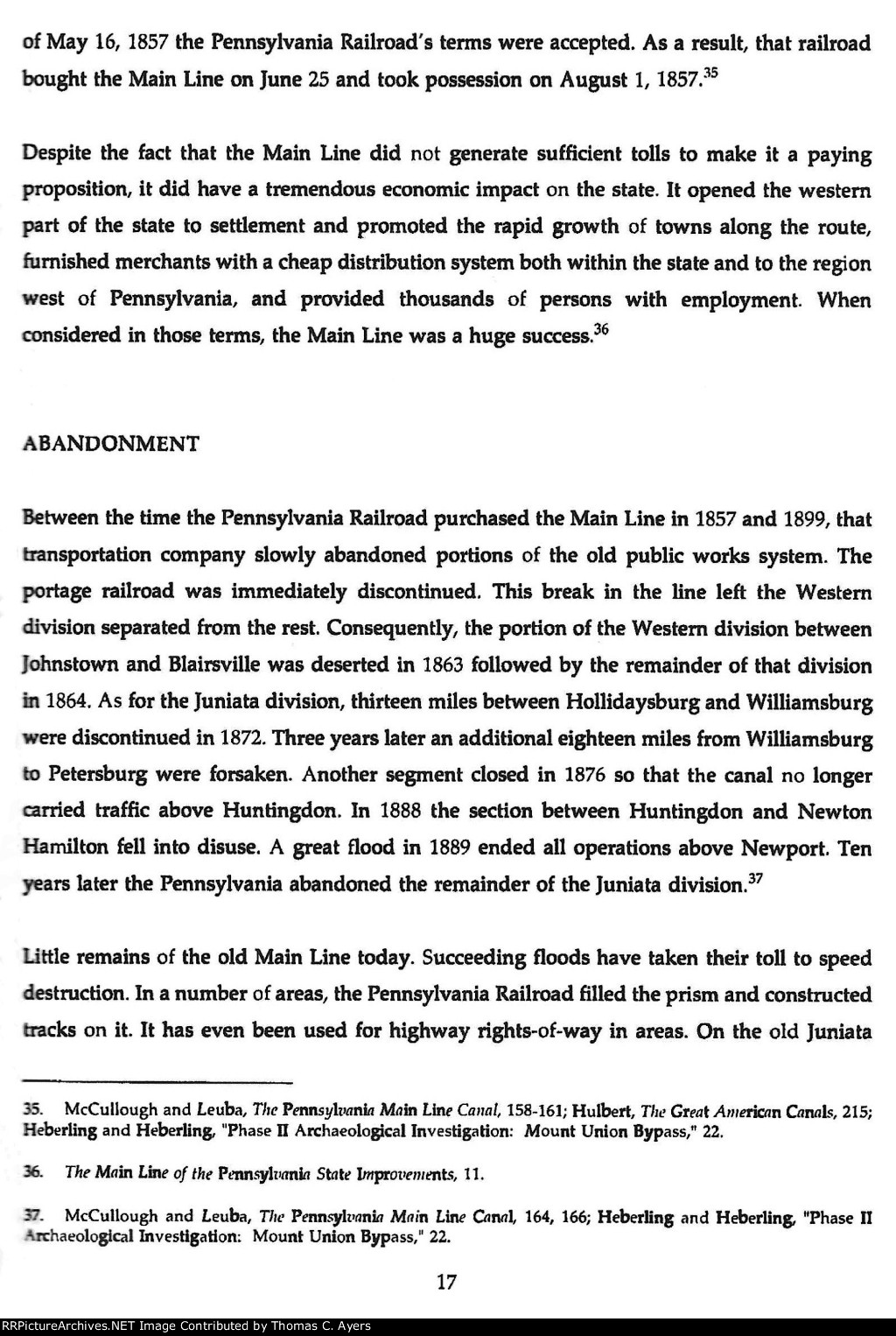 "Pennsylvania Main Line Canal," Page 17, 1993